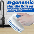 PHYEX Scrub Brush, 2 Pack Household Cleaning Brushes with Stiff Bristles, Scrubbing Brush for Carpet, Shower, Bathtub, Kitchen, Pool Tile, Bathroom Scrubber, Small