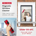 Tyroler Outside Magnetic Window Cleaner Tool | The Glider D-2 AFC Double-Sided Window Cleaners Tool Fits Windows 0.1"-0.7" Thick | Magnet Window Cleaner | Magnetic Glass Cleaner | Limpiador magnetico