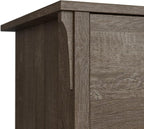 Bush Furniture Salinas 5 Shelf Bookcase in Ash Brown, Tall Bookshelf, Large Book Shelf for Living Room, Home Office, or Entryway