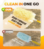 30 Count Heavy Duty Duster Refills for Swiffer, Multisurface 360° Larger Size Dusters with 4X Microfibers, Unscented Disposable Dusters for Cleaning Home, Blinds, Fans, Corners (Only Duster)