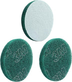 Hordion 8Pcs Scrub Pads Round Scrubber Scouring Pads Abrasive Scuffing Tool for Home Kitchen House Cleaning, Green