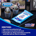 Sprayway Glass Cleaner Wipes, 20ct, Pack of 6 | On-the-Go Resealable Package, Pre-Moistened | Original Ammonia-Free Formula | Removes Fingerprints, Dust, Dirt | All Glass Surfaces