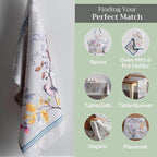 Maison d' Hermine Kitchen Towels Set of 3 100% Cotton 27.50" x 20" Reusable Cloth Tea Dish Towels Absorbent with Hanging Loop for Kitchen, Home, Dining, Cocktail Parties (Equinoxe - Grey)