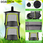 2 Layer Herb Drying Rack, Small Herb Drying Rack Hanging Mesh, Foldable Fish Drying Net with U-Shaped Zipper, Hooks, for Drying Herbs Plants, Flowers, Fruits, Food, Camping(2 Layers-11.81'')