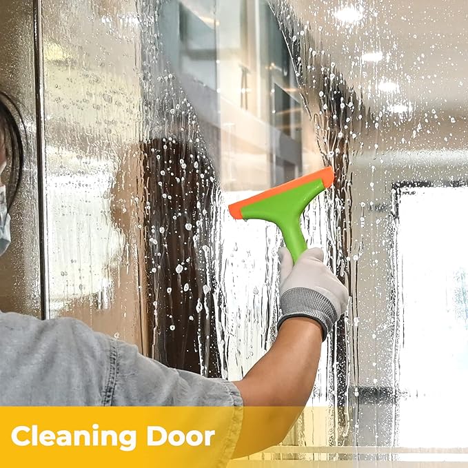 Gomake Small Silicone Squeegee Window Shower Squeegee,Auto Water Blade Squeegee for Shower Glass Door,Car Windshield, Window, Mirror, Bathroom,Countertop Cleaning