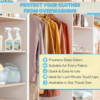 Grandma's Secret Wrinkle Remover - Wrinkle Release Spray, Odor Eliminator, and Fabric Refresher Spray - Chlorine and Bleach Free - 16 oz & 3 oz Travel Size Combo