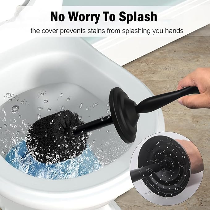Matte BlackToilet Bowl Brush with Holder, Durable Bathroom Cleaning Tool, Modern Design for Easy Toilet Maintenance, Bathroom Cleaner Brush for Efficient Cleaning and Hygiene