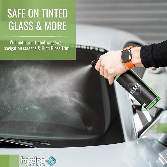 HydroSilex Glass Cleaner (16oz) | Recharge Your Glass & Windows | Streak Free Performance | SIO2 Infused Ceramic Formula | Safe On Tinted Glass | Effortless Cleaning Process