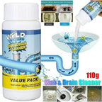 2Pcs Upgraded Wild Tornado Sink and Drain Cleaner, Pipe Dredge for Kitchen, Bathroom & Toilet, Super Cleaning Drain Foam Cleaner, Fast Foaming and Safe for All Types of Pipes