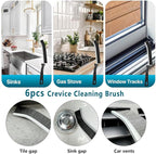Crevice Cleaning Brush - Grout Scrub Brush, House Cleaning Supplies, Gap Cleaning Tools, Home Essentials, Gifts for Women Men, Hard Bristle Crevice Cleaner Brush for Household Use, Bathroom(11Pcs)
