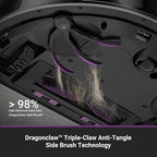 Eureka E20 Evo Plus Robot Vacuum and Mop Combo, 10,000Pa Suction Robot Vacuum Cleaner Bagless Self-Emptying Station, 45-Day Capacity Anti-Hair-Tangling Side Brush Mop Lifting App Control LiDAR Nav