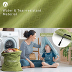 WiseBoy 2 Pack Laundry Bags, Washable Wet Dry Bag, Travel Laundry Bag Dirty Clothes Organizer, Swimming Yoga Bathing Suit Workout Wet Dry Bag - Green