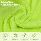 LIVOS Microfiber Cleaning Cloth Roll - 80 Pack, Reusable Paper Towels Green Tear Away, Microfiber Towels for Car, Super Absorbent Lint Free Cleaning Rags for House, Kitchen, Window-11.5"x11.5"