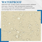 Canvas Patch 5.5 x 8 Inches 6Pcs Self-Adhesive Waterproof Canvas Patch Kit for Repairing Tents,Sofas,Boat Covers,Camping Chair,Awnings,Car Seats.(Beige Yellow)