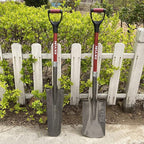 KYLIN 14-Gauge Heavy Duty Shovels Set,2-Piece Fiberglass D-Handle Spade,16” Drain Landscping Shovel, for Gardening, Cleaning Out Ditches, Laying Cable Channels, Construction and Landscaping Industry.