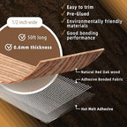 GSCIT Club Red Oak Edge Banding, 1/2 inch x 50ft roll of Veneer Edge Banding Preglued Flexible, Real Wood Tape Banding