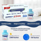 Toilet Bowl Cleaners, Automatic Long-Lasting Blue Toilet Cleaner Bottle, Septic Safe Toilet Bowl Tablets in Bottles, Fresh Bathroom & Deodorize, 9 Pack, 2300 Flushes Each