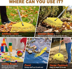 Garden Rake for Leaves - Extra Wide 17" Leaf Rake,Lightweight Long Handle for Women Seniors Kids Effortless Clean-Up,23 Non-Clog Flexible Tines for Lawn-Friendly,80” Adjustable Plastic Rakes for Yard