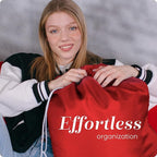 Handy Laundry Nylon XL - Large Capacity with Locking Drawstring, Machine Washable, Fits Laundry Baskets or Hampers, Holds 3 Loads of Clothes - Red (Pack of 2)