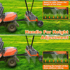 40" Tow Behind Lawn Dethatcher, Pull Behind Rake with 24 Rust-Proof Tines and Heavy Tires, Lawn Tractor Rake with Lift Handle, Tow Behind Rakes to Remove Thatch, Leaves from Large Lawn Area