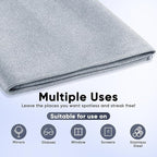 HOMEXCEL Microfiber Glass Cleaning Cloths 6 PK, Lint Free Streak Free, Reusable Microfiber Cleaning Cloth for Cleaning Windows, Glasses, Mirrors, Screens, Stainless Steel, and More, Grey-14”×16”