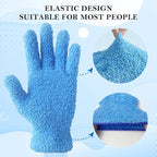 Evridwear Microfiber Gloves for Plant Dusting,2 Pairs Reusable Leaf Cleaning Glove for Houseplants,Blinds,Furniture and Small Objects