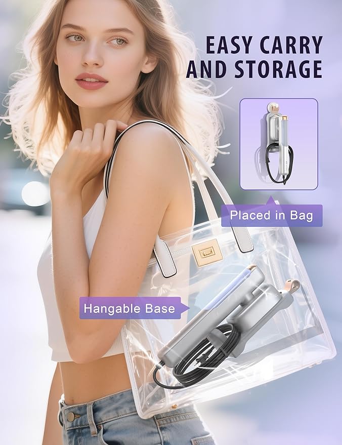 Smart Steam irons Handheld Steamer for Clothes – Global Voltage Adaptation, Palm-Sized & Lightweight (0.8lb), Dual Steam Modes, Easy Wrinkle Remover, Auto Shut-Off, for Travel & Home