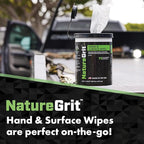 NatureGrit Hand & Surface Wipes: Heavy Duty Grease & Grime Removal, Degreaser Wipes for Mechanics, Workshop Use (1)