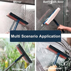 Professional Window Squeegee,2-in-1 Window Cleaner with 56" Long Stainless Steel Handle,Window Washing Kit, Glass Door Cleaner,Multi-Use Car Windshield Cleaning Tool for Gas Station, Glass,Shower