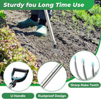 Professional Garden Hoe 77 Inch Long with Adjustable Long Handle - Heavy Duty Weeding & Cultivating Tool for Gardening, Lawn, and Yard Work