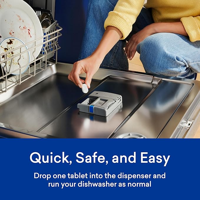 BLUELAND Dishwasher Detergent Tablets, 120 Count, Unscented 100% Plastic-Free Eco Friendly Dishwashing Pods, Natural, Sustainable