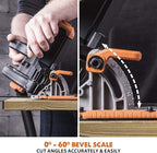 Evolution Power Tools R185CCS 7-1/4" TCT Multi-Material Cutting Circular Saw, 7-1/4", Orange