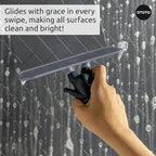 OTOTO Chill Cat Squeegee - Cute Kitchen Accessories, Cute Bathroom Decor, Black Bathroom Accessories, Shower Accessories, Shower Squeegee for Glass Doors, Small Bathroom Squeegee, Cat Gifts