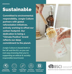 Jungle Culture Eco Sponge Set of 4 • Eco Friendly Natural Dishwashing Sponges • Non-Scratch, Biodegradable & Durable • Double Sided Loofah Kitchen Scourer • Compostable & Reusable Washing Up Sponges