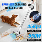 BMeetW Cordless Vacuum Cleaner with, LED Screen Stick Vacuum Cleaners for Home, Lightweight Powerful Suction Vacuum, 6-in-1 Rechargeable Vacuum for Carpets, Pet Hair, Hardwood Floors