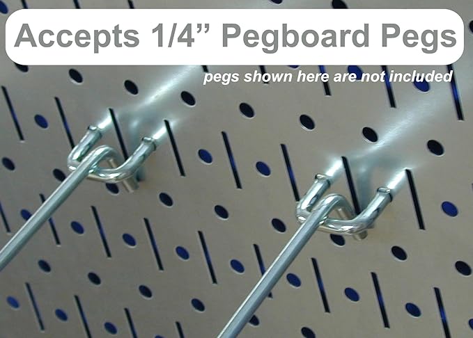 Wall Control Metal Pegboard Tool Organizer Kit (30-WRK-400GB) and Wall Control 26 Piece Deluxe Slotted Hook Assortment (KT-200-DLX)