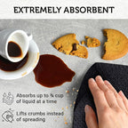 Nordhus Design Large Swedish Dishcloths, 10 Pack Grey- 9.5 X 8 inch Reusable, Washable Cellulose Cotton Kitchen Cloths - Replace Paper Towels, Wipes, Sponges, Dish Rags