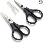 Beaditive Lightweight Sewing and Embroidery Scissors Set (2 PC) | Sewing, Embroidery, Paper Cutting, Crafting | Stainless Steel | Protective Cover (3.5 in)