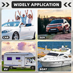 Tanlade 4 Pack Microfiber Car Duster Exterior Scratch Free with Extendable Handle Auto Duster Exterior Cleaning Dust Tools for Car Brush for Cars Truck Bike RV Boats Motorcycle (Gray with Red Edge)