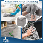 DAN RIVER 12-Pack Gray Microfiber Towels – Ultra Absorbent, Lint-Free & Streak-Free Rags for Home, Car & Kitchen - Must-Have Cleaning Essentials - 12" x 12"
