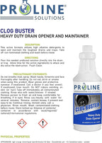 CLOG BUSTER- Heavy Duty Drain Opener & Maintainer. Easily Dissolves Clogs caused by Grease, Fat, Hair & Much More|, (CBQT)