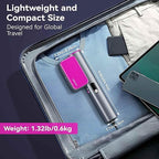 Dual Voltage Travel Steamer for Clothes, 100-240V Portable Handheld Garment Steamer, 15s Fast Heat-up, 9 Mins Continuous Steam, 2-in-1 Iron Steamer for Global Travel and Home