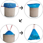 Fiaze 13 Gallon Drawstring Trash Bags, 200 Counts (Blue)
