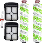 for Bissell CrossWave Pet Pro 2306A CrossWave 1785 Series Replacement Parts 2 Pack 2460 Multi-Surface Pet Pro Cleaner Brush Rolls Tangle-Free+2 Pack 1866 Vacuum Filters Part 1613568 1608684