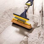 Yocada Sponge Mop Home Commercial Use Tile Floor Bathroom Garage Cleaning Total 3 Sponge Heads Squeegee and Extendable Telescopic Long Handle 42.5 to 52 Inches Easily Dry Wringing Only 3 Heads