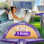 2000Pa and 2500mAh Electric Window Cleaner Tool with Gloves and 2 Cleaning Cloth, Window Vacuum Squeegee Cordless with 360ml Spray Bottle & 100ml Water Tank for Window, Mirror, Countertop, Tile