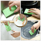 Zhengmy 100 Pieces Sponges Bulk Sponges Kitchen Compressed Sponge Natural Dish Sponge Compressed Wood Pulp Cleaning Without Scratching for Kitchen Bathroom, 3.9 x 2.4 x 0.12 Inch (Green)