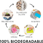 SUPERSCANDI 6 Pack Swedish Dishcloths for Kitchen - 100% Biodegradable & Compostable Reusable Paper Towels Washable, Food-Safe & Without Plastic - Dish Rags Suitable for Any Surface, Grey