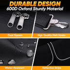 TICONN Heavy Duty Tool Bag with Multi-Pockets, Portable Tool Box Organizer Storage Bag, with Adjustable Shoulder Strap and Ergonomic Handle (Black, 14" Standard Base)