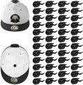 48 Pack Adhesive Hat Hooks for Wall, Super Strong Hat Rack for Baseball Caps, Hat Organizer Display for Home Decor, Hat Hangers Holder for Wall, Door, Closet, No Drilling - USA Patented (Black)